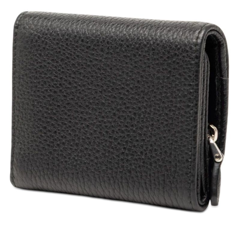 Prada Trifold Wallet Mini Black Vitello Daino Leather — view 2