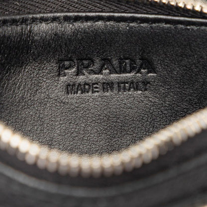 Prada Card Case Coin Fragment Black Leather — view 5