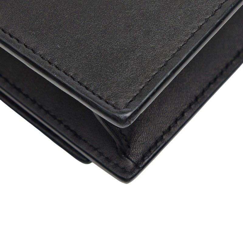 Saint Laurent YSL Logo Tassel Chain Wallet Shoulder Bag Black Leather 1 — view 8