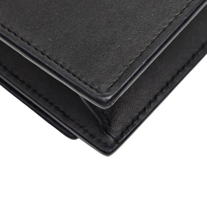 Saint Laurent YSL Logo Tassel Chain Wallet Shoulder Bag Black Leather 1 — view 8
