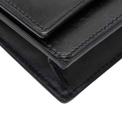 Saint Laurent YSL Logo Tassel Chain Wallet Shoulder Bag Black Leather 1 — view 6