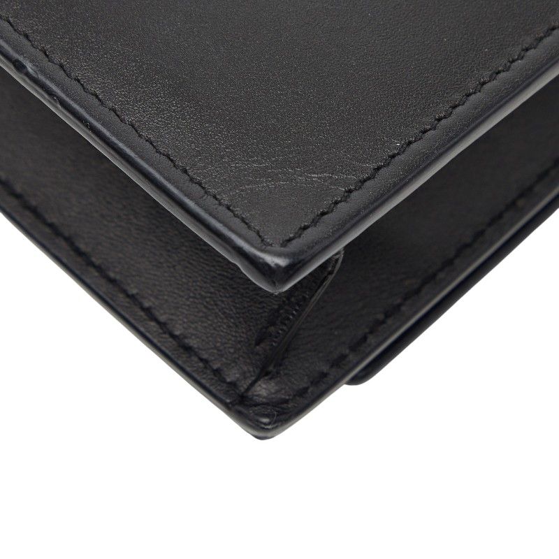 Saint Laurent YSL Logo Tassel Chain Wallet Shoulder Bag Black Leather 1 — view 7