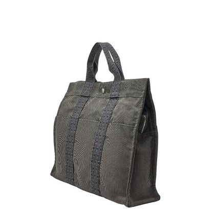 Hermes Her Line GM Tote Gray Canvas — view 2
