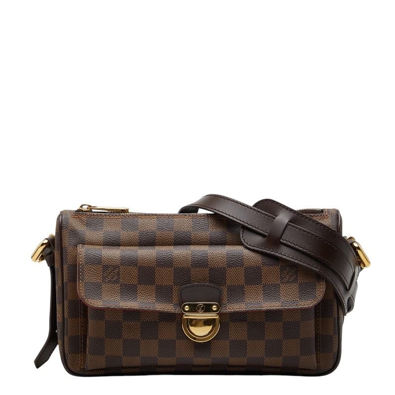 Louis Vuitton Damier Ravello PM Shoulder Bag Brown Leather
