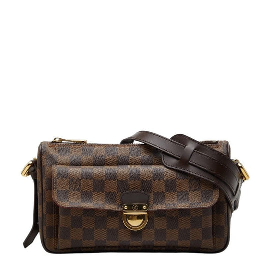 Louis Vuitton Damier Ravello PM Shoulder Bag Brown Leather