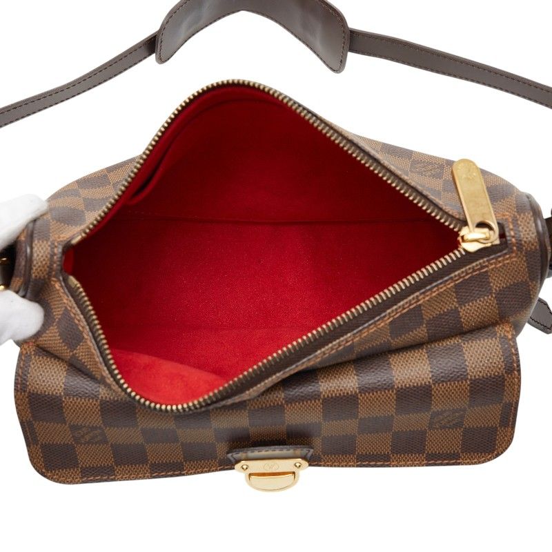 Louis Vuitton Damier Ravello PM Shoulder Bag Brown Leather — view 8