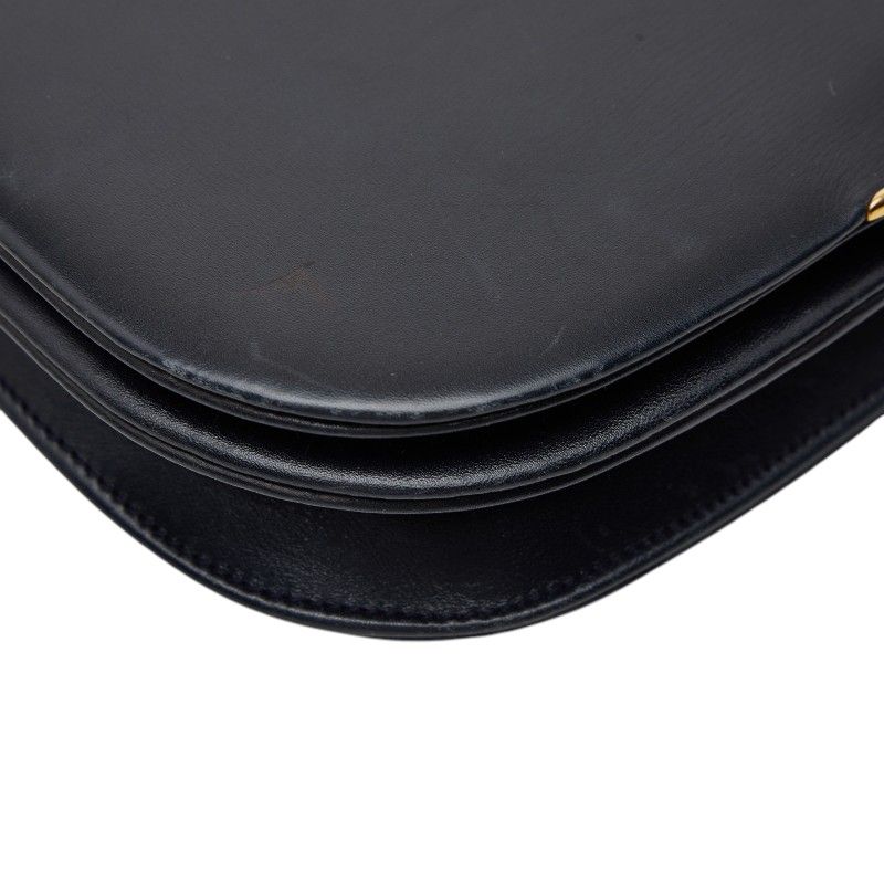 Cartier Saffiano Line Shoulder Bag Black Leather — view 5