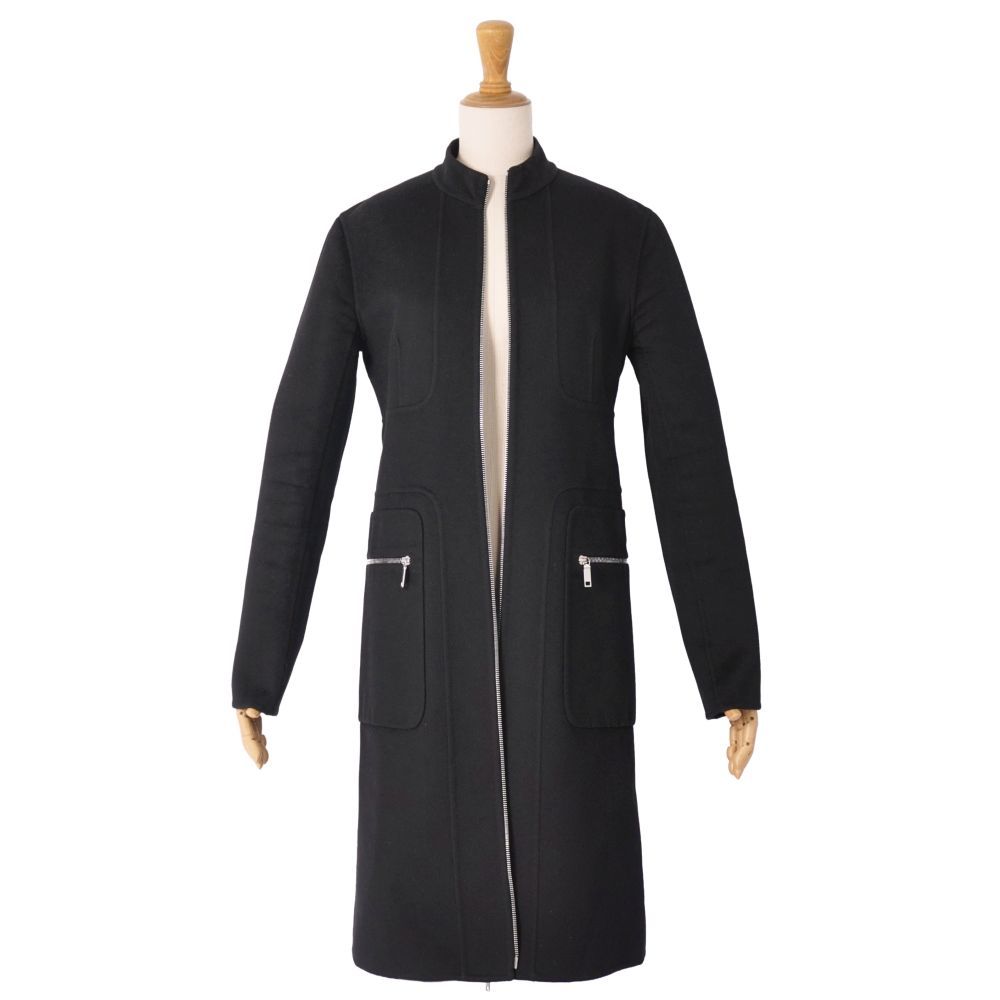 Celine Coat Long Zip Up Wool Cashmi — view 4