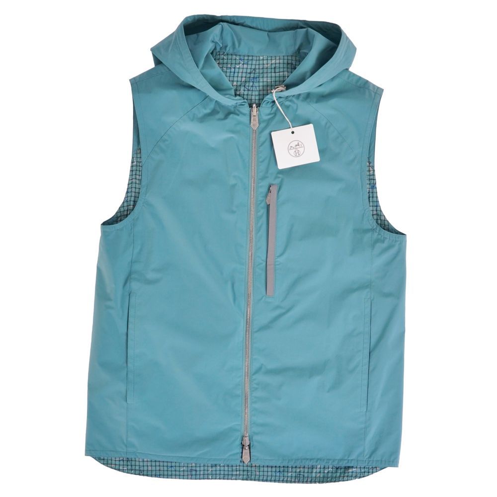 Hermes Vest Hooded Gilet Reversible All Over Pattern — view 5