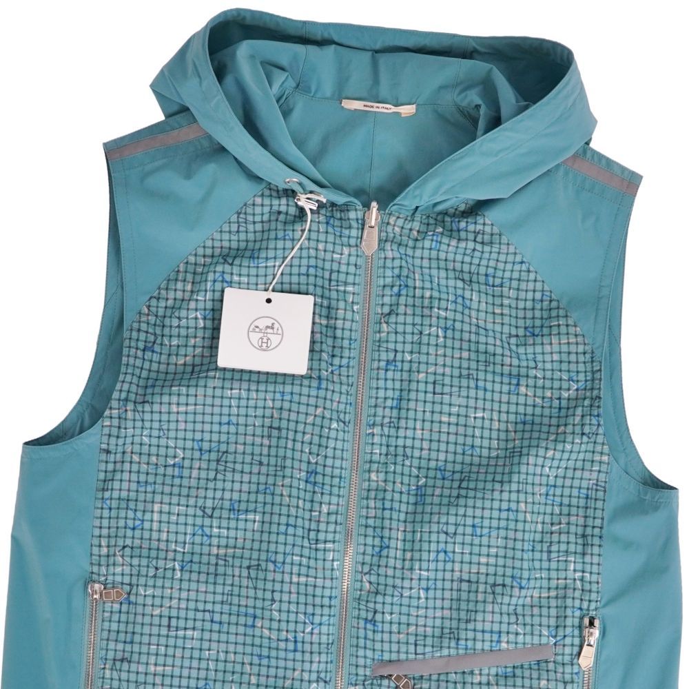 Hermes Vest Hooded Gilet Reversible All Over Pattern — view 3
