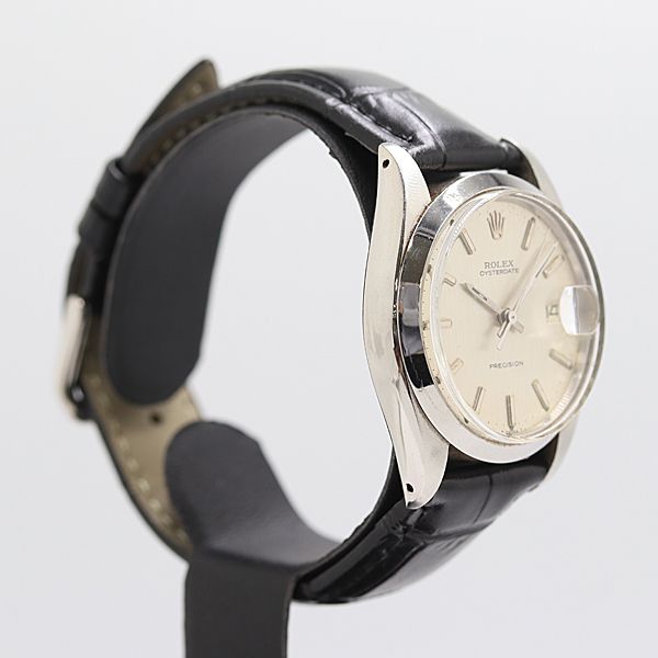 Rolex Oyster Precision SS Manual Winding Silver Dial Watch — view 2