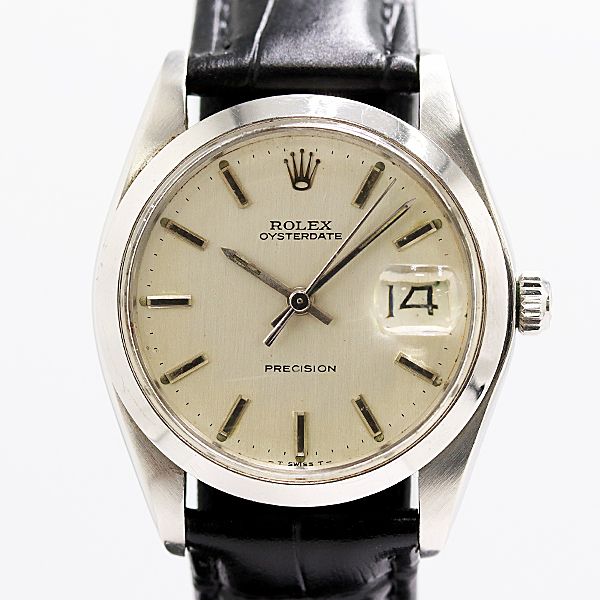 Rolex Oyster Precision SS Manual Winding Silver Dial Watch