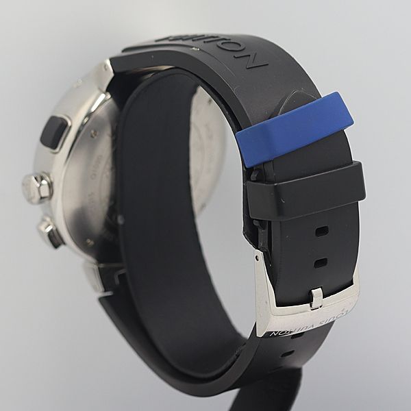 Louis Vuitton Tambour Regatta Quartz Chrono Smoseco Date Blue Dial Watch Kzk — view 3