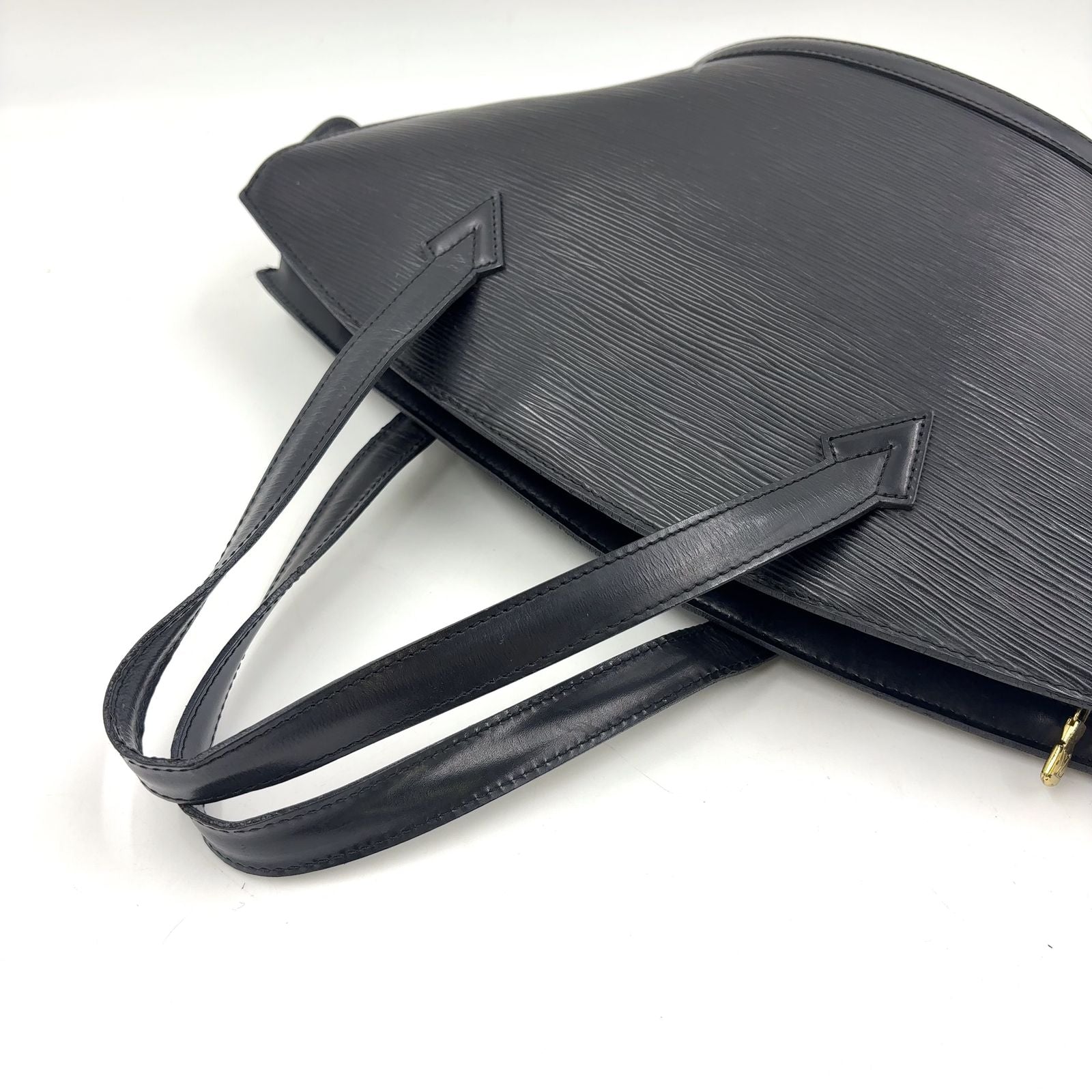 Louis Vuitton Saint Jacques Epi Noir Leather Black Handbag Gold — view 5