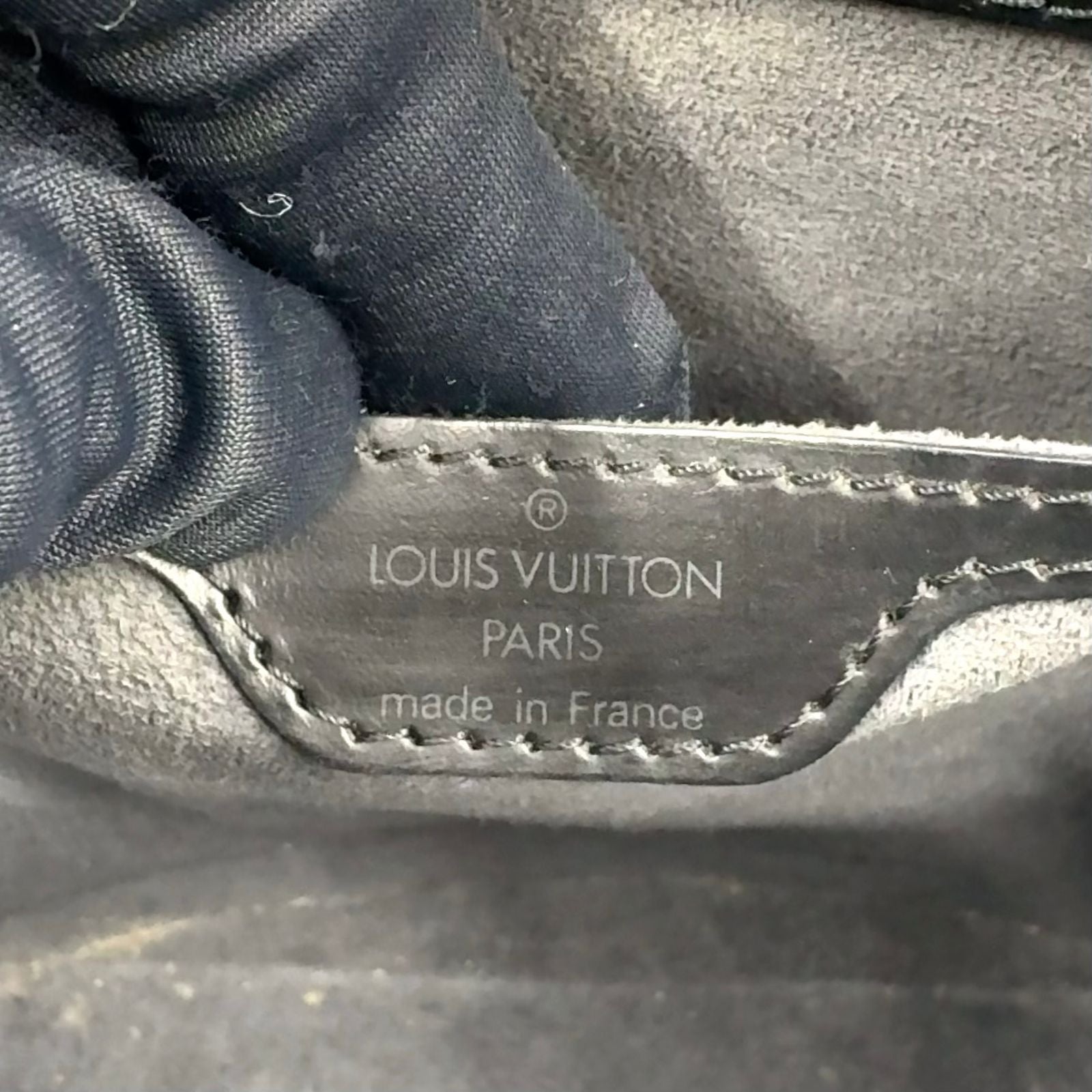 Louis Vuitton Saint Jacques Epi Noir Leather Black Handbag Gold — view 4