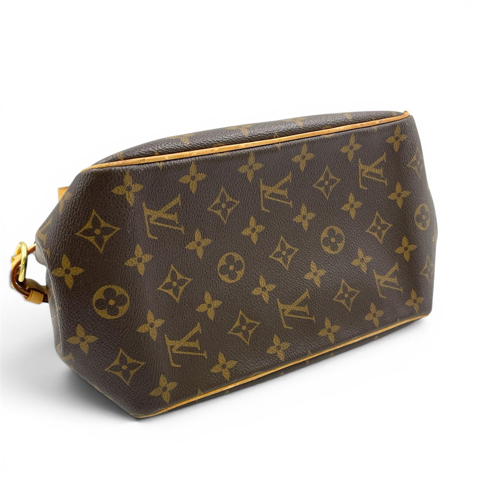 Louis Vuitton Batignolles Monogram Leather Brown Light Handbag Gold — view 7