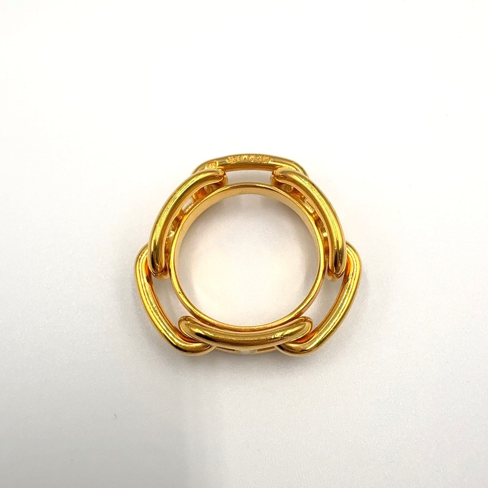 Hermes Chaine D'ancre Gold Plated Scarf Ring — view 5