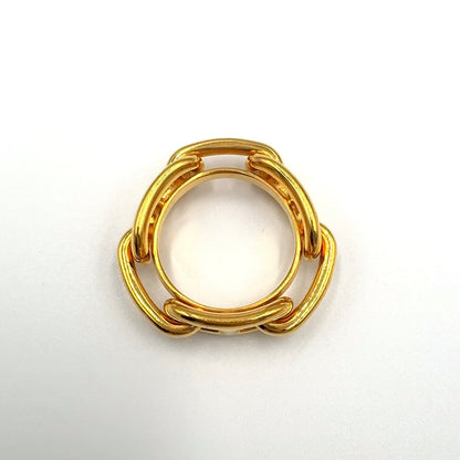 Hermes Chaine D'ancre Gold Plated Scarf Ring — view 4