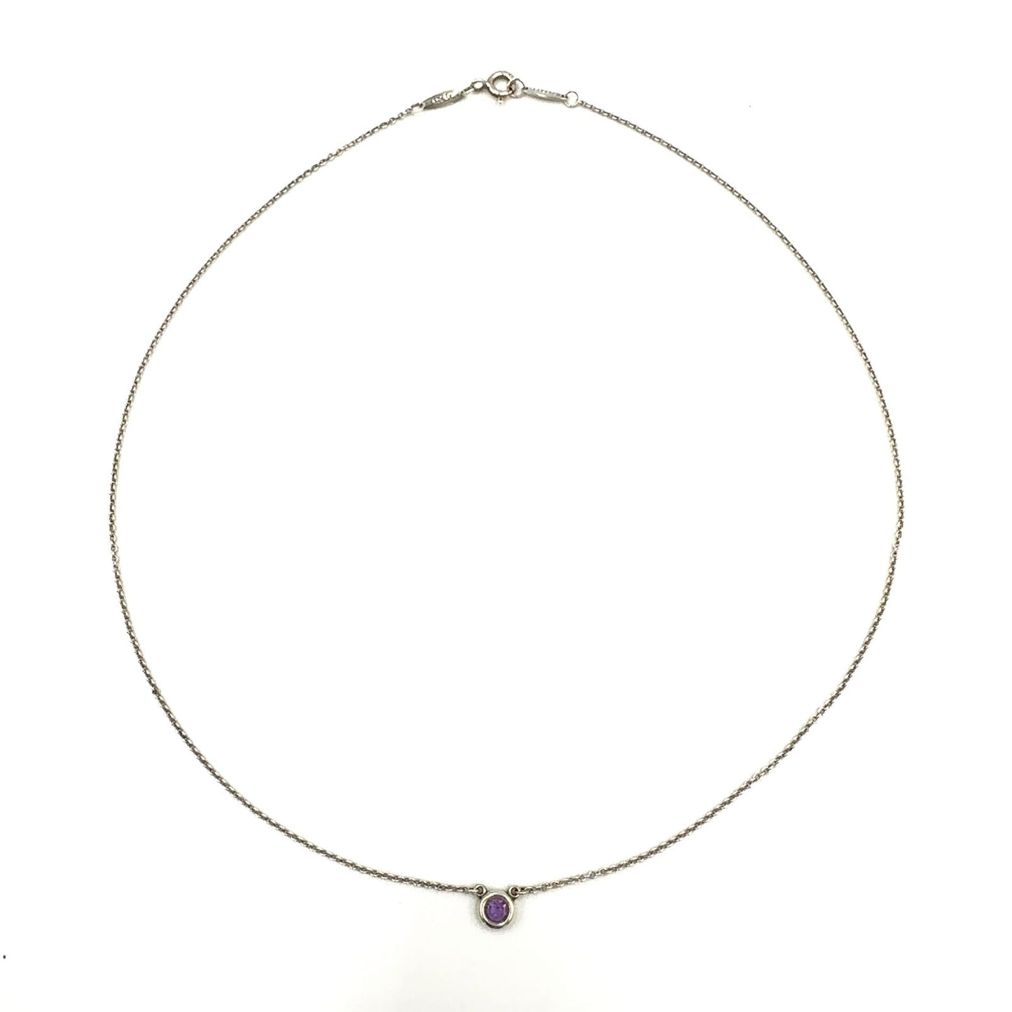 Tiffany & Co by the Yard Amethyst Silver Purple Necklace — view 3