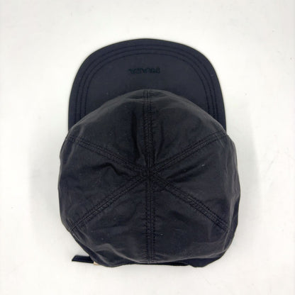 Prada Logo Embroidery Nylon Black Hat Silver — view 3