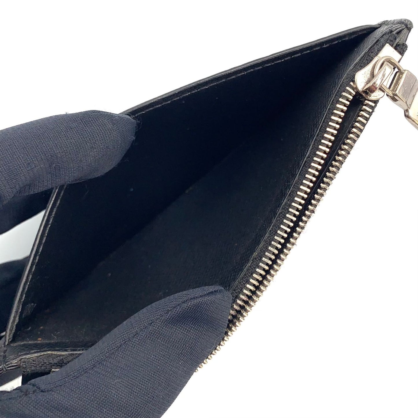 Louis Vuitton Coin Card Holder Damier Graphite Black Case Silver — view 3