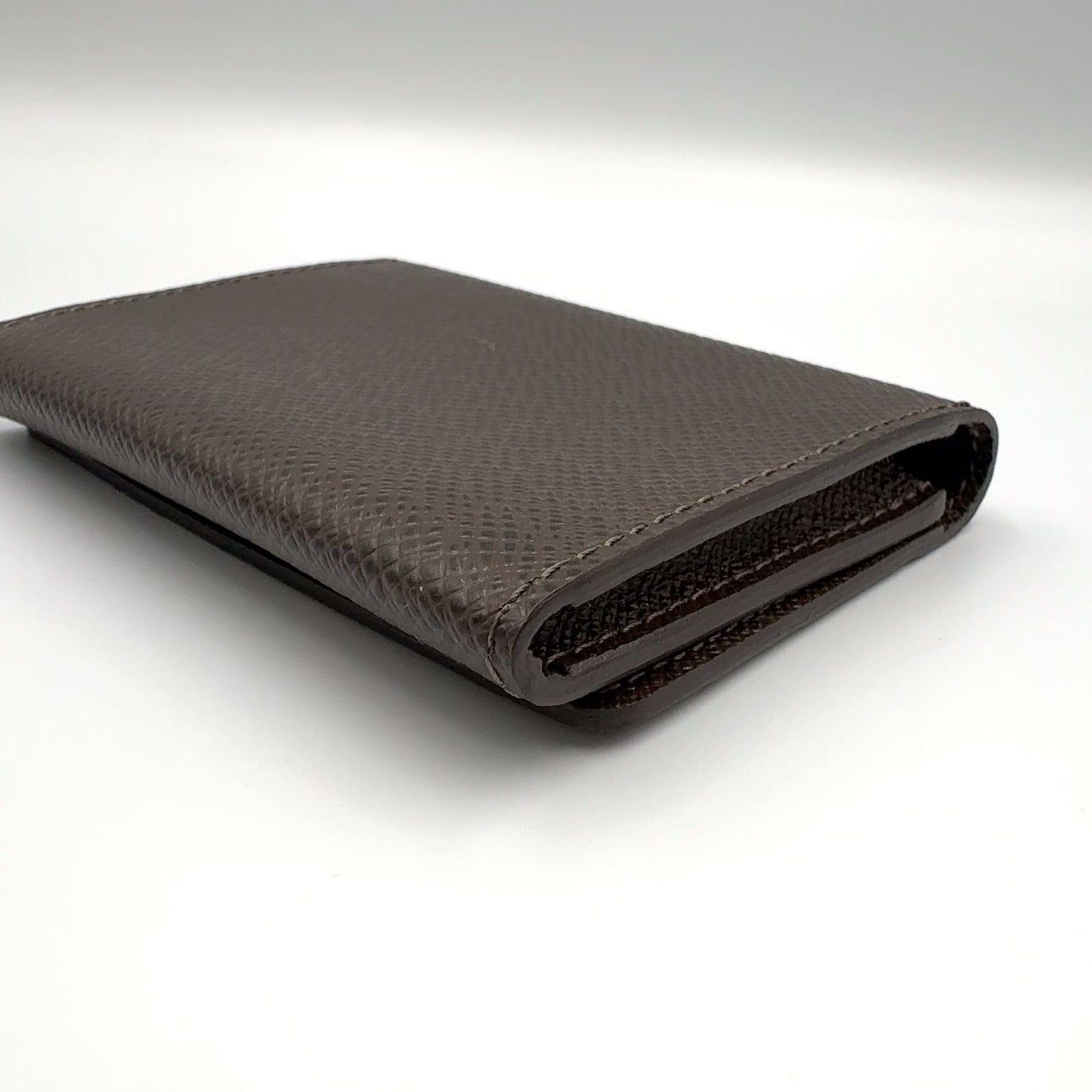 Louis Vuitton Amberop Carte de Visite Taiga Initial Leather Brown Card Case — view 5