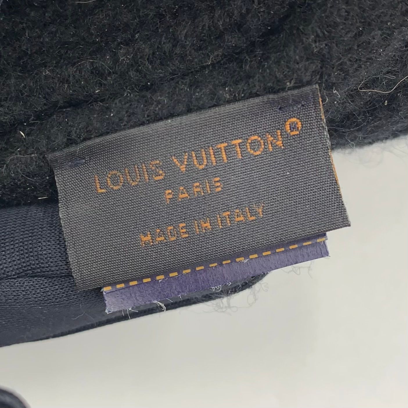 Louis Vuitton LV Ahead Cashmere Black Beanie Hat — view 3
