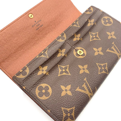 Louis Vuitton Pochette Porte-Monnaie Cles Monogram Brown Bifold Wallet Gold — view 5
