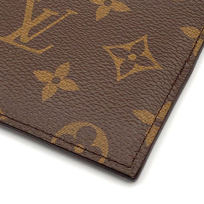 Louis Vuitton Slim Purse Monogram Leather Brown Black Wallet Gold — view 6
