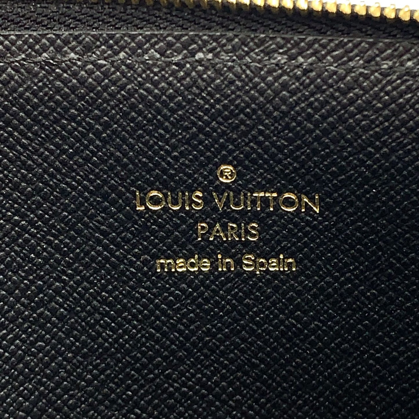 Louis Vuitton Slim Purse Monogram Leather Brown Black Wallet Gold — view 4