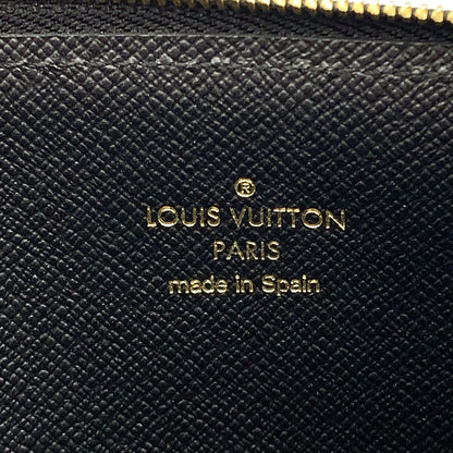 Louis Vuitton Slim Purse Monogram Leather Brown Black Wallet Gold — view 4