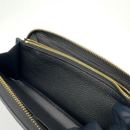 Louis Vuitton Portefeuille Clemence Monogram Empreinte Leather Black Round — view 9