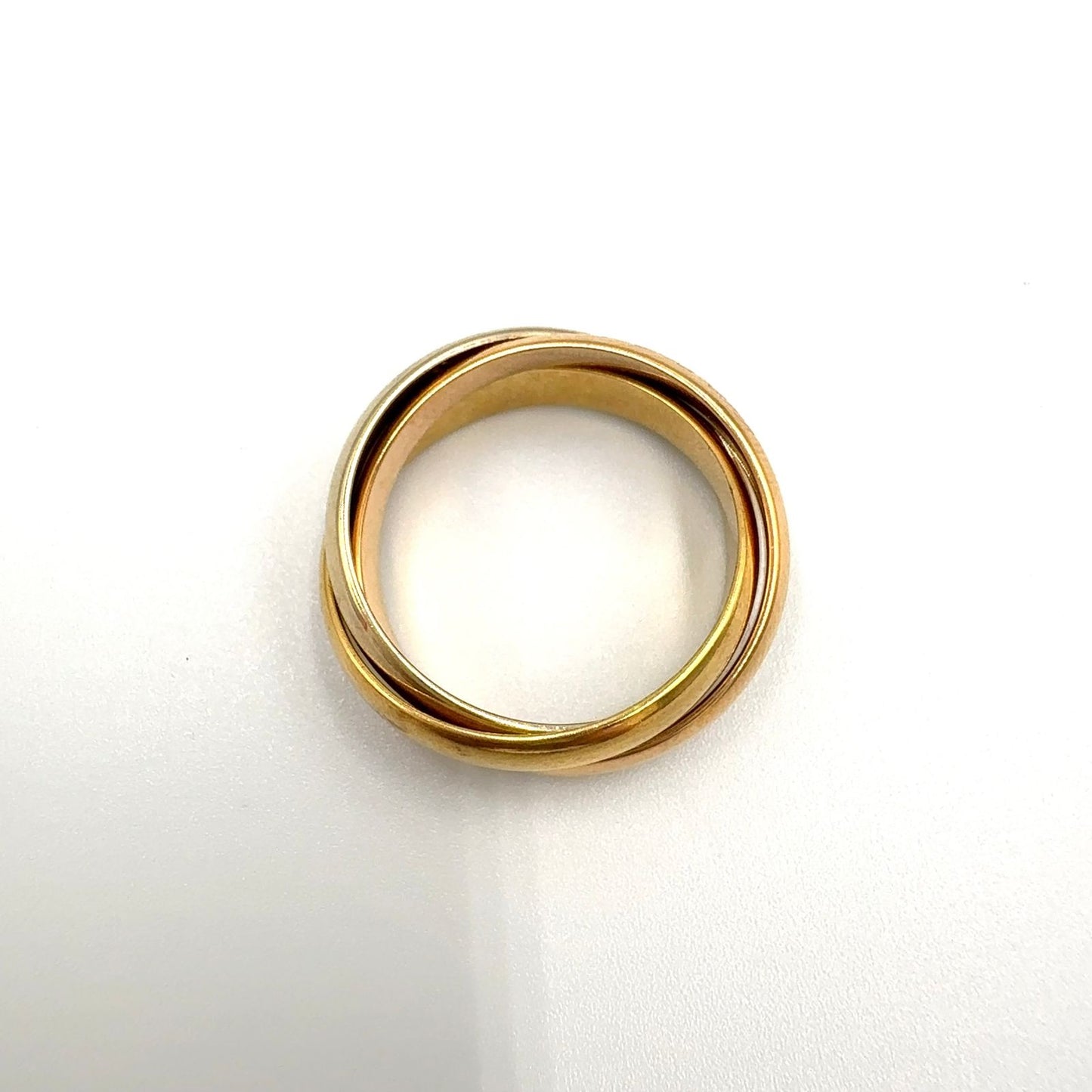 Cartier Trinity Yellow Gold Pink White Ring — view 3