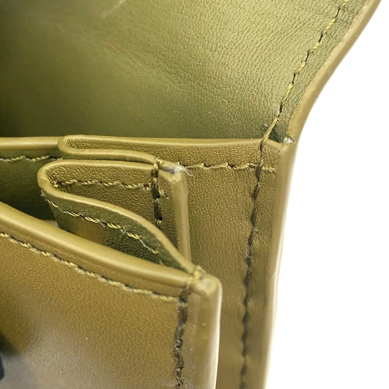 Loewe Continental Leather Khaki Brown Wallet Gold — view 9