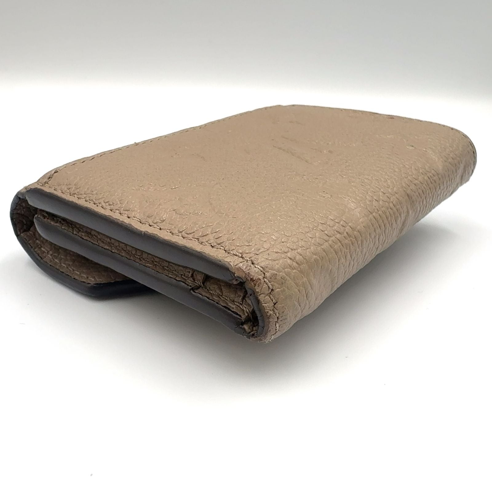 Louis Vuitton Portefeuille Zoe Monogram Empreinte Leather Gray Beige Trifold — view 5