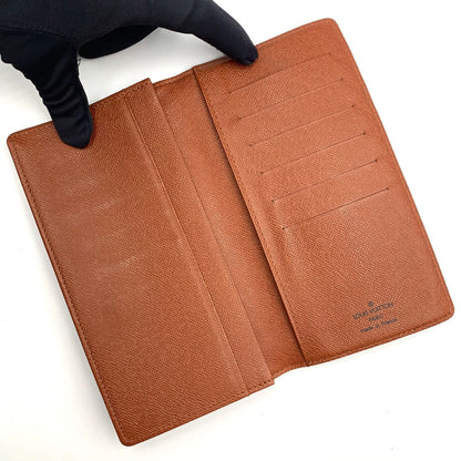 Louis Vuitton Card Holder Cles Monogram Brown Bifold Wallet — view 3