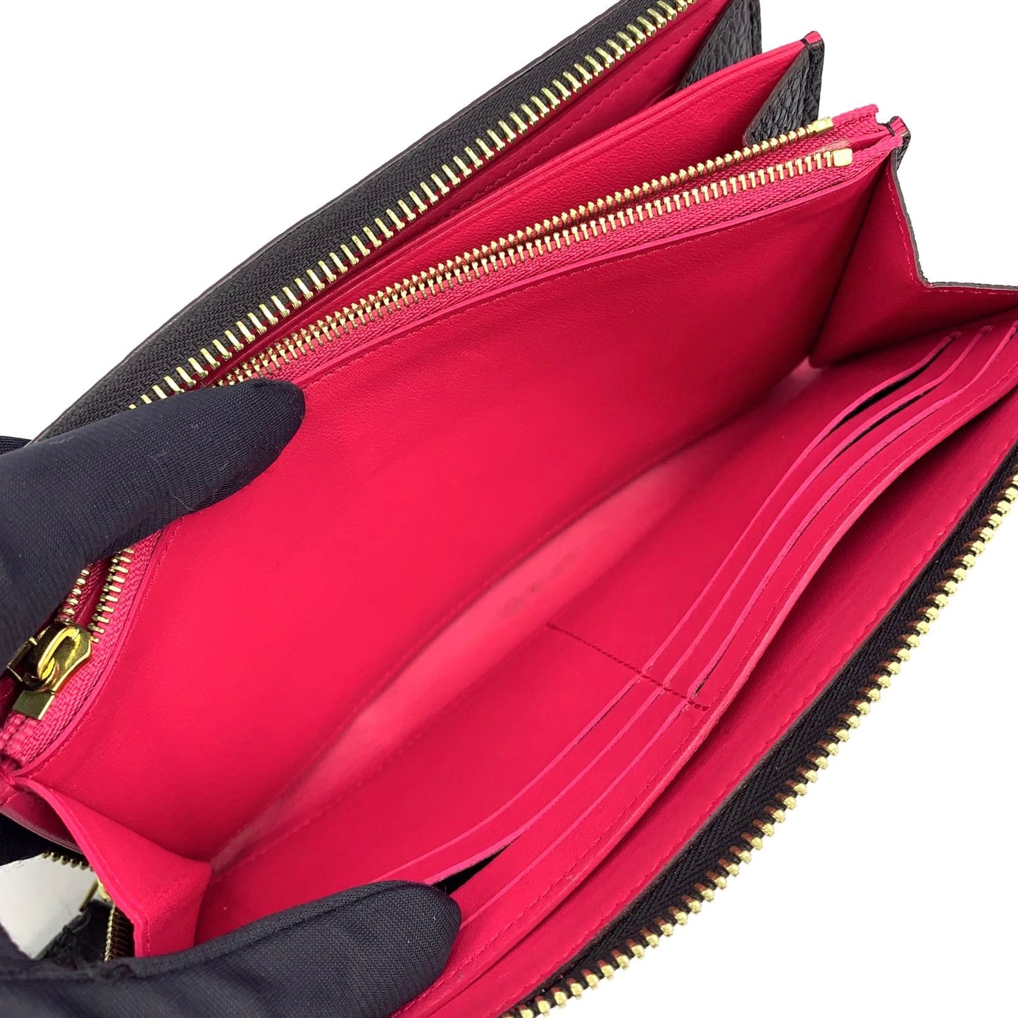Louis Vuitton Portefeuille Comet Noir Taurillon Leather Black L-shaped Zippy — view 3