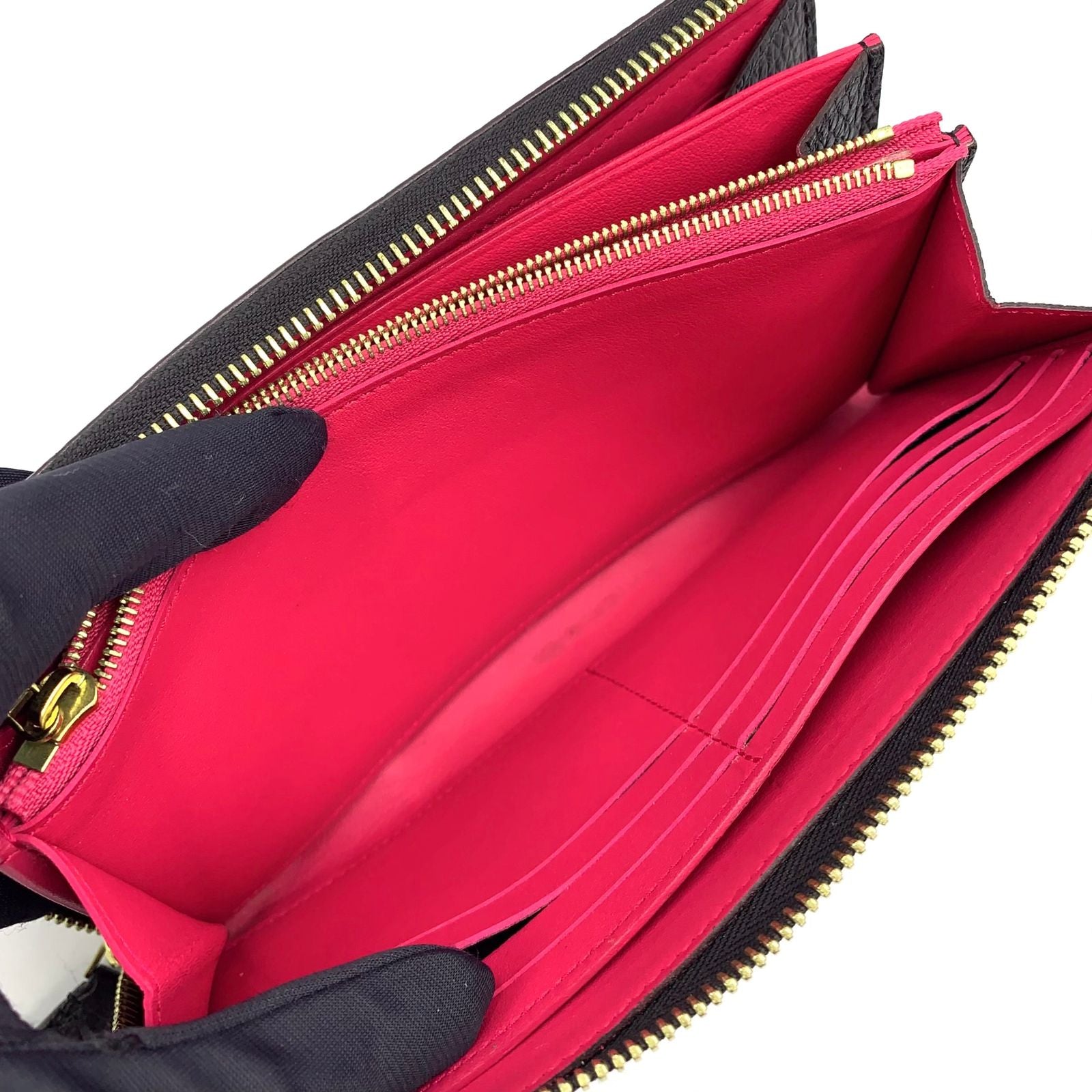 Louis Vuitton Portefeuille Comet Noir Taurillon Leather Black L-shaped Zippy — view 3