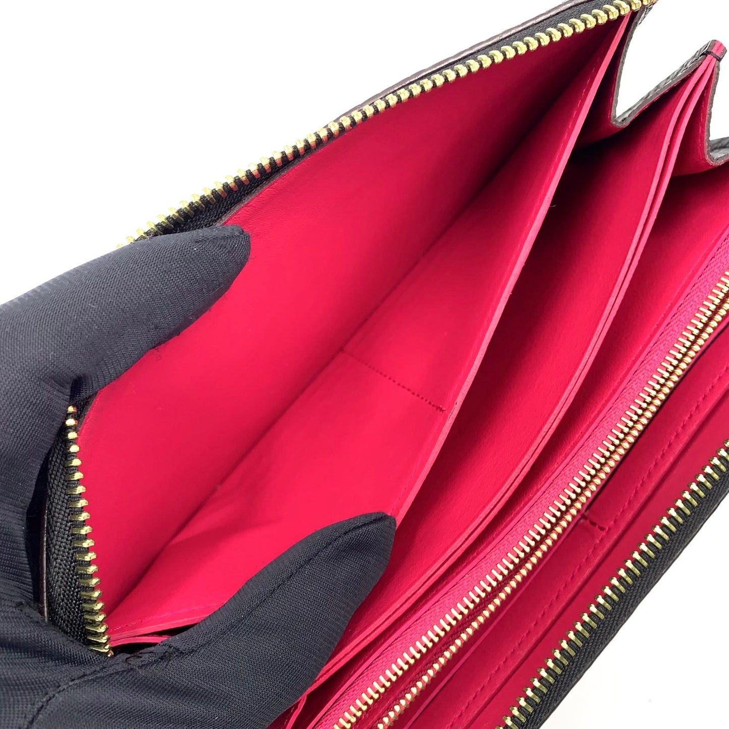Louis Vuitton Portefeuille Comet Noir Taurillon Leather Black L-shaped Zippy — view 6