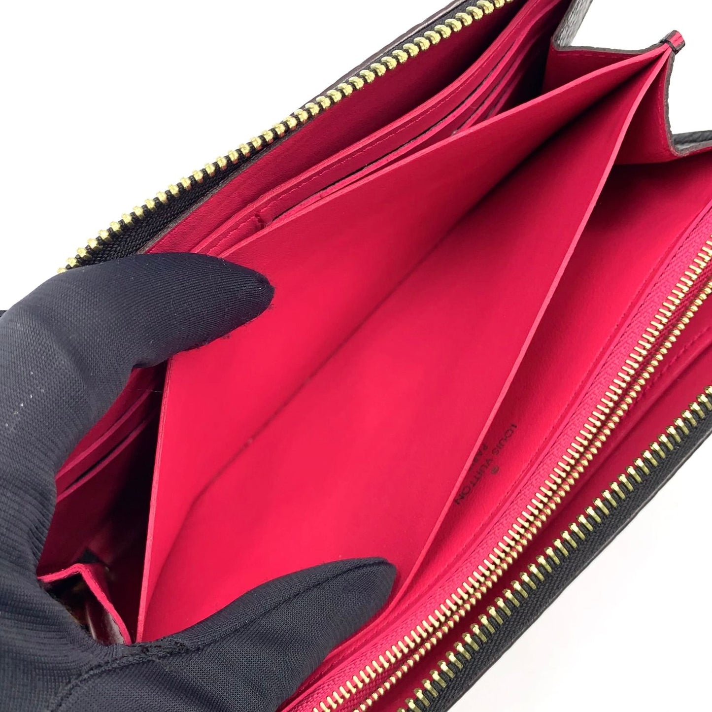 Louis Vuitton Portefeuille Comet Noir Taurillon Leather Black L-shaped Zippy — view 8