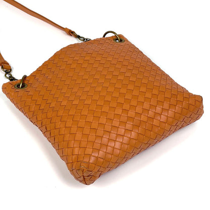 Bottega Veneta Intrecciato Shoulder Bag Leather Orange — view 2