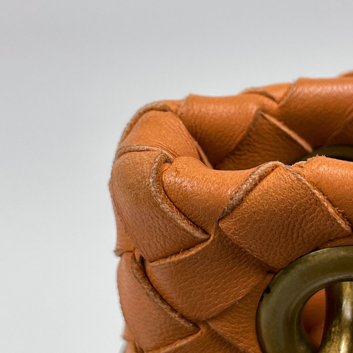 Bottega Veneta Intrecciato Shoulder Bag Leather Orange — view 4