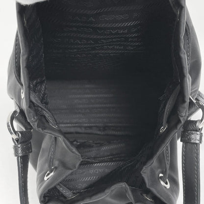 Prada Handbag Robo Patch 2-Way Drawstring Nylon Nero — view 8