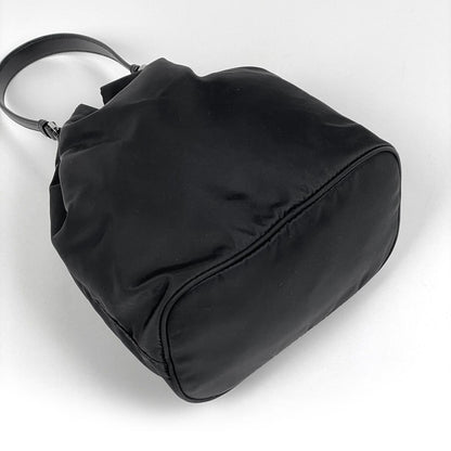 Prada Handbag Robo Patch 2-Way Drawstring Nylon Nero — view 2