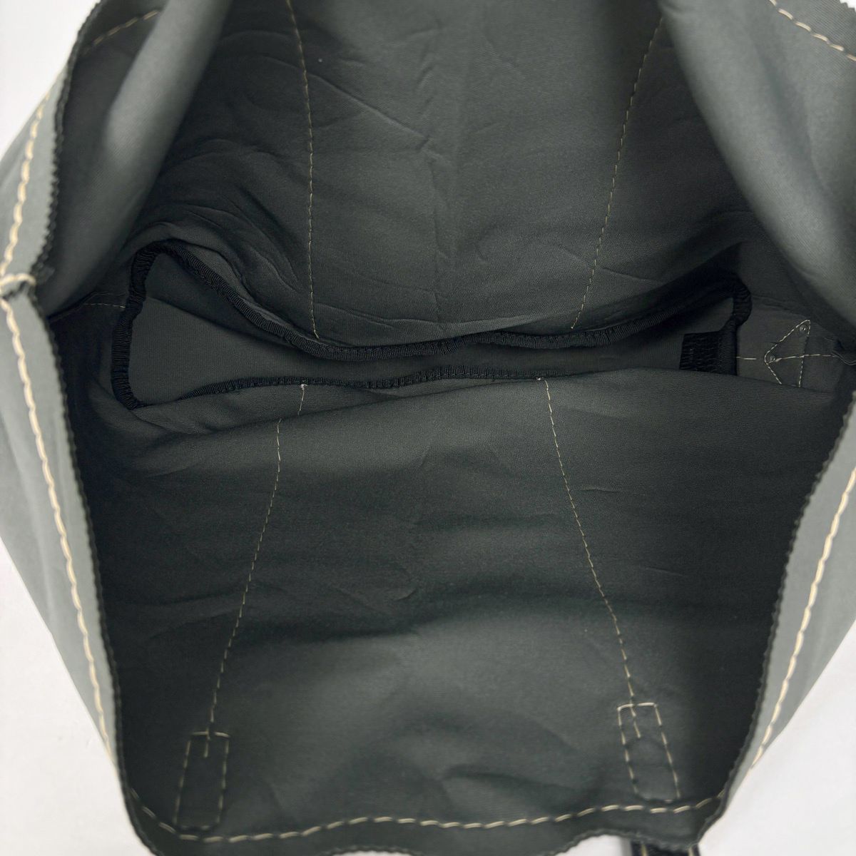 Prada Logo Tote Neoprene Fabric Khaki — view 8