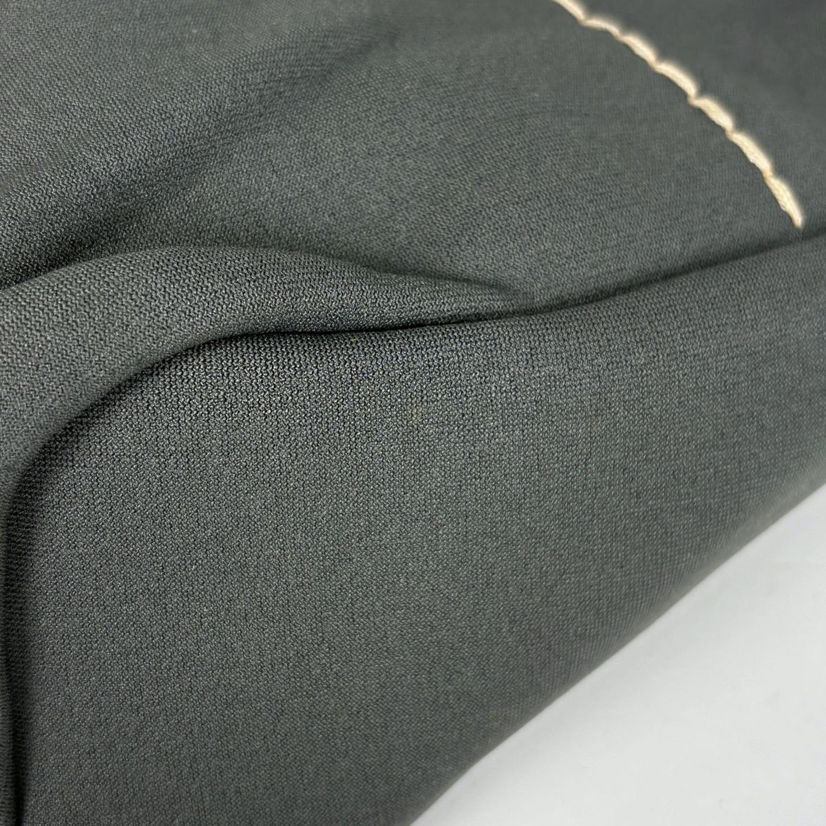 Prada Logo Tote Neoprene Fabric Khaki — view 3