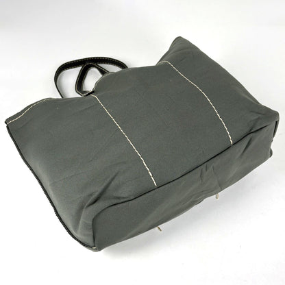 Prada Logo Tote Neoprene Fabric Khaki — view 2