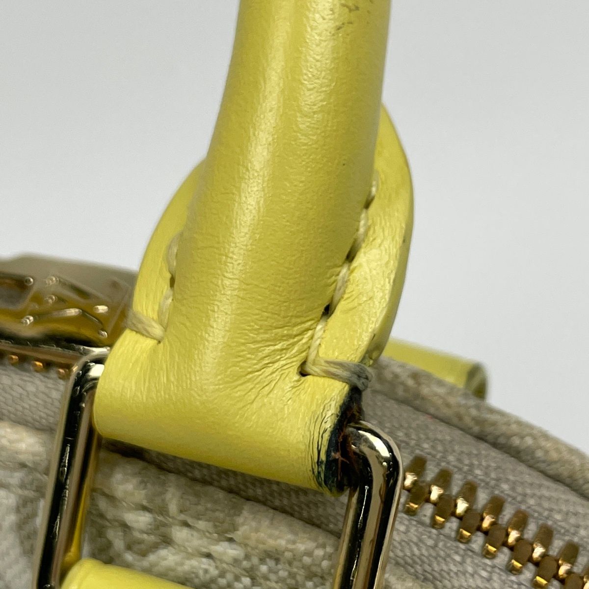 Louis Vuitton Alma BB Shoulder Bag Monogram Jacquard Yellow Beige — view 8