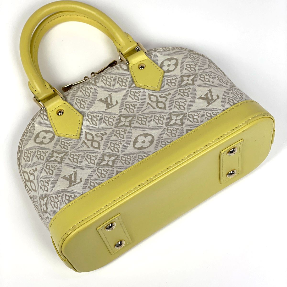 Louis Vuitton Alma BB Shoulder Bag Monogram Jacquard Yellow Beige — view 2