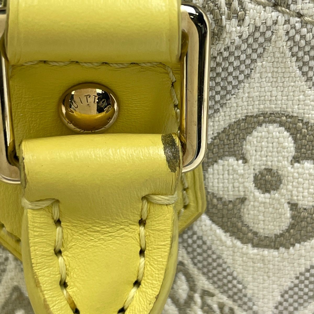 Louis Vuitton Alma BB Shoulder Bag Monogram Jacquard Yellow Beige — view 7